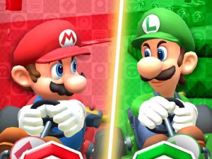 Luigi vs Mario Arcade Race